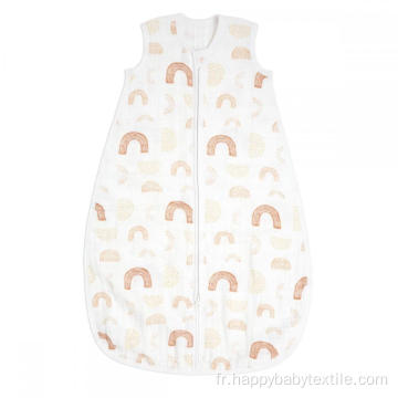 Sac de couchage de bébé en mousseline texline à 100% en coton, doux